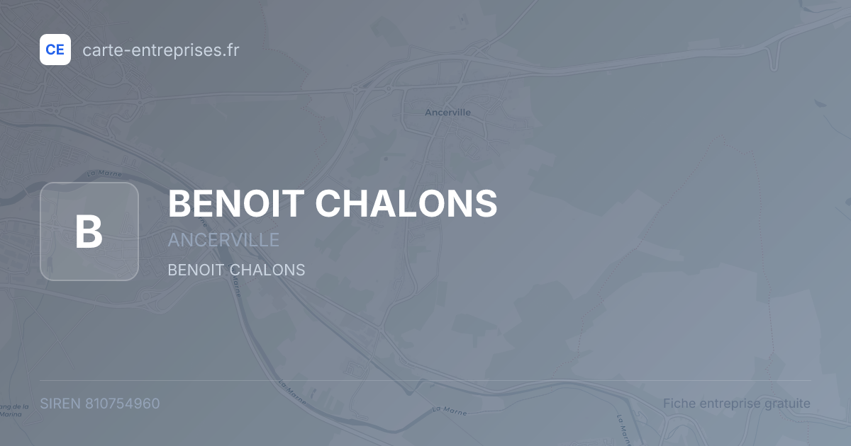 BENOIT CHALONS — 810754960 — fiche entreprise