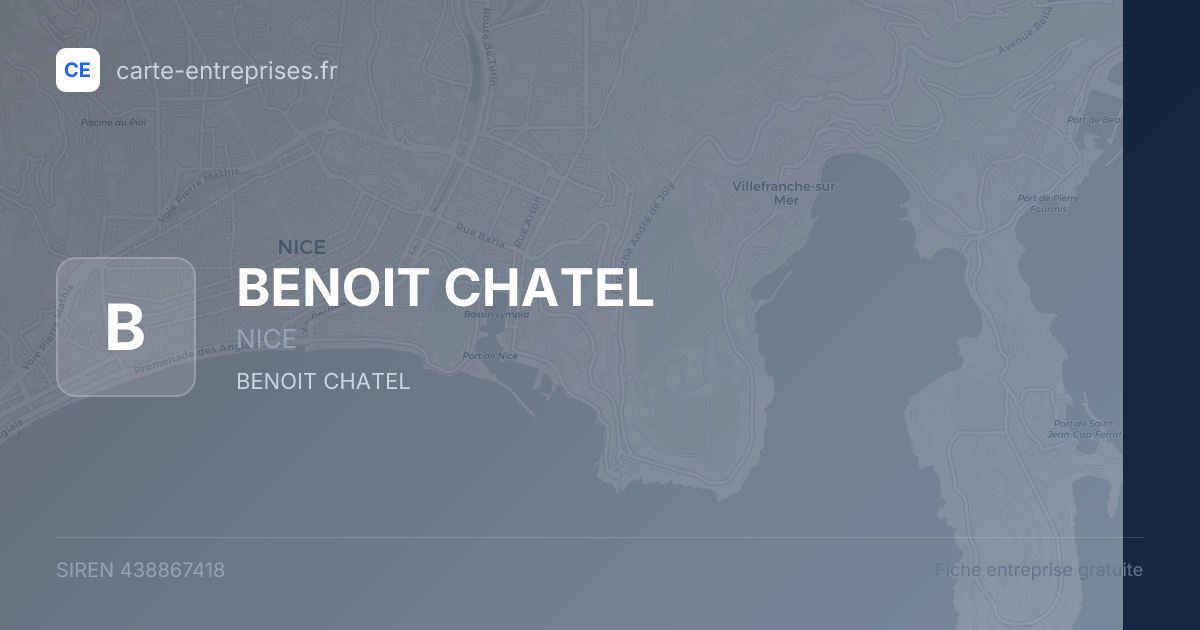 BENOIT CHATEL — 438867418 — fiche entreprise