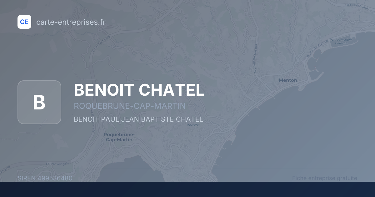 BENOIT CHATEL — 499536480 — fiche entreprise