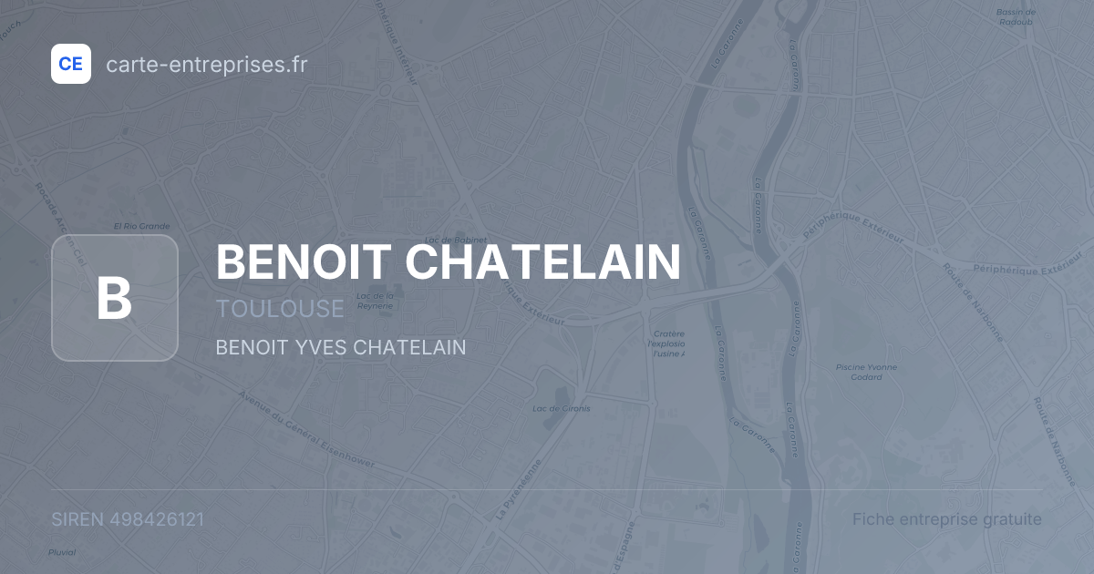 BENOIT CHATELAIN — 498426121 — fiche entreprise