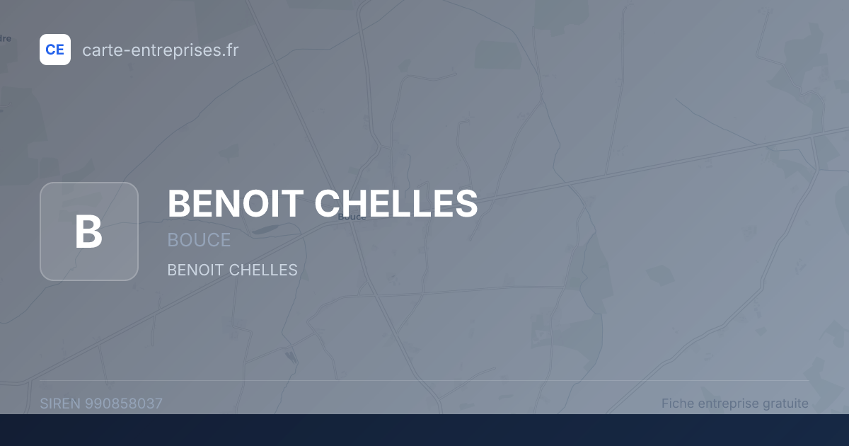 BENOIT CHELLES — 990858037 — fiche entreprise