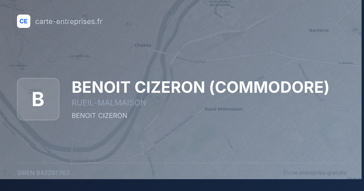 BENOIT CIZERON (COMMODORE) — 942297763 — fiche entreprise