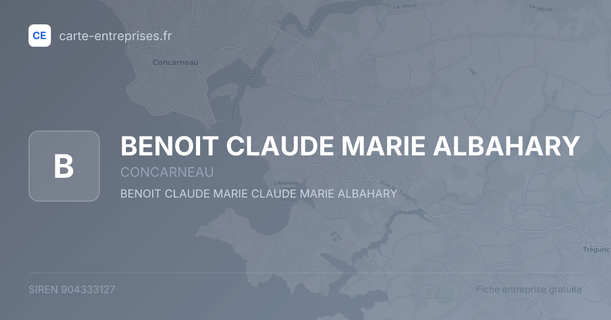 BENOIT CLAUDE MARIE ALBAHARY — 904333127 — fiche entreprise