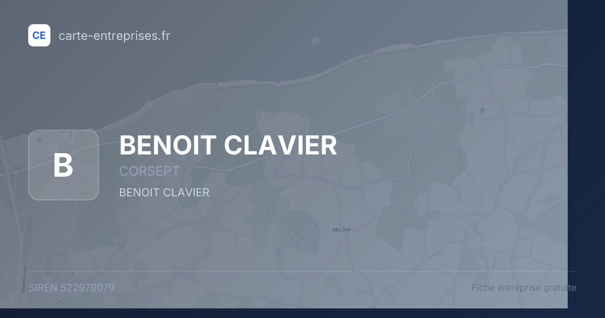 BENOIT CLAVIER — 522979079 — fiche entreprise