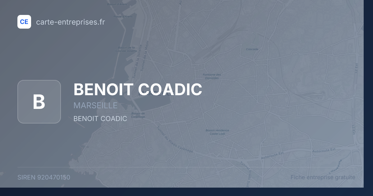 BENOIT COADIC — 920470150 — fiche entreprise