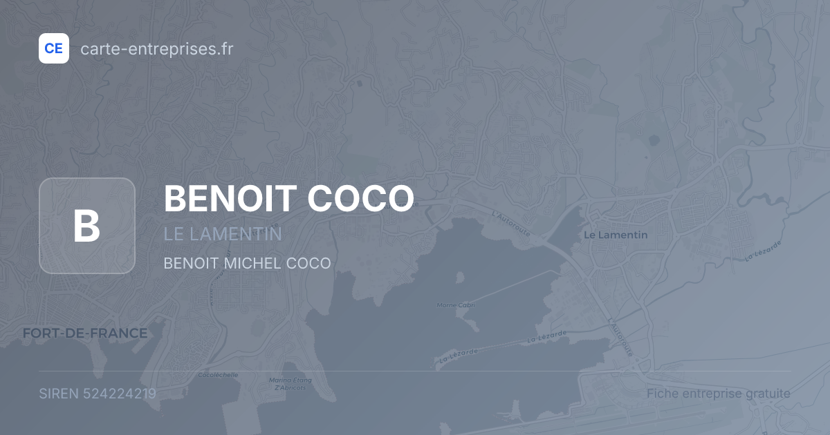BENOIT COCO — 524224219 — fiche entreprise