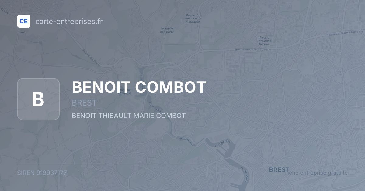 BENOIT COMBOT — 919937177 — fiche entreprise