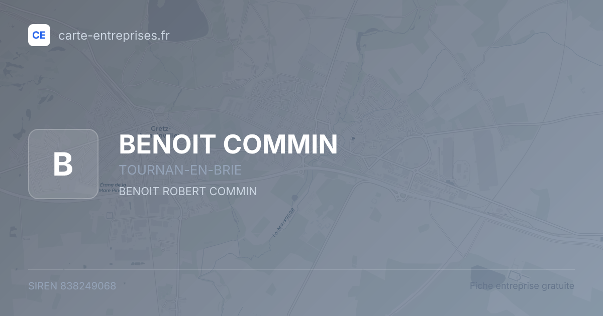BENOIT COMMIN — 838249068 — fiche entreprise