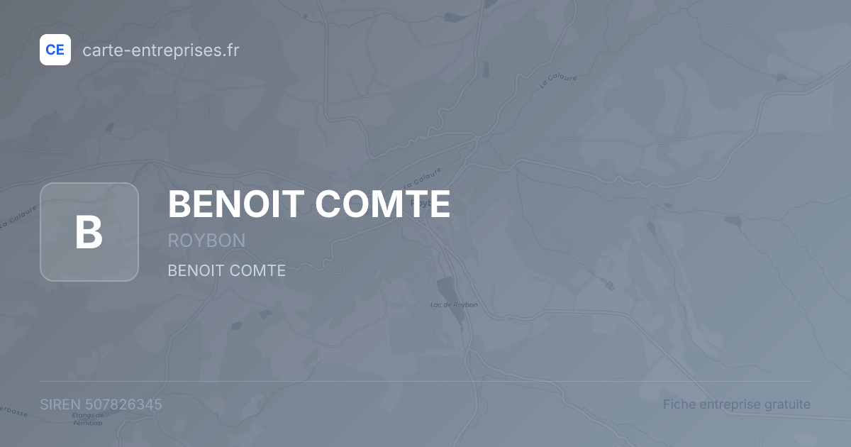 BENOIT COMTE — 507826345 — fiche entreprise