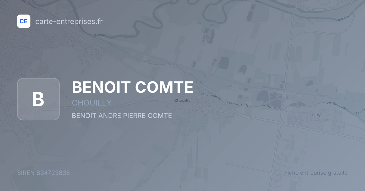 BENOIT COMTE — 834723835 — fiche entreprise