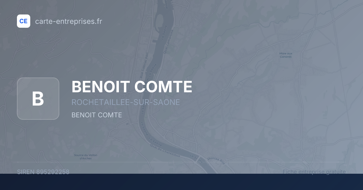 BENOIT COMTE — 895292258 — fiche entreprise