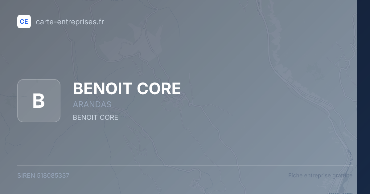 BENOIT CORE — 518085337 — fiche entreprise