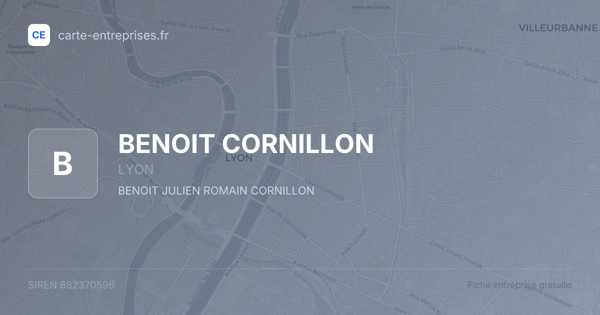 BENOIT CORNILLON — 882370596 — fiche entreprise