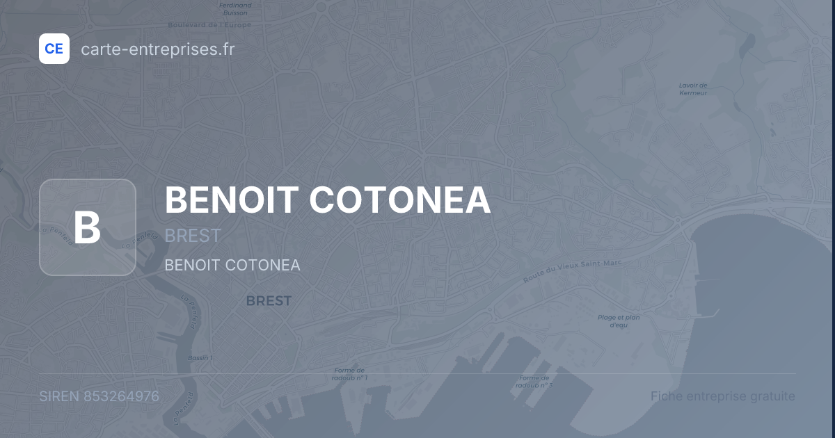 BENOIT COTONEA — 853264976 — fiche entreprise