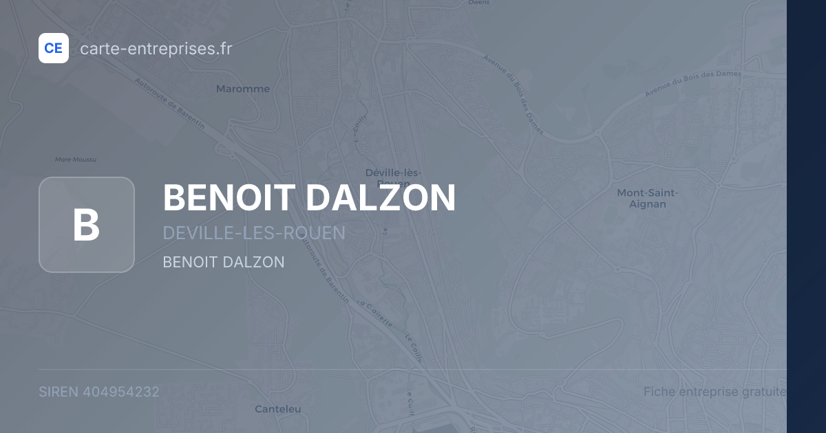 BENOIT DALZON — 404954232 — fiche entreprise