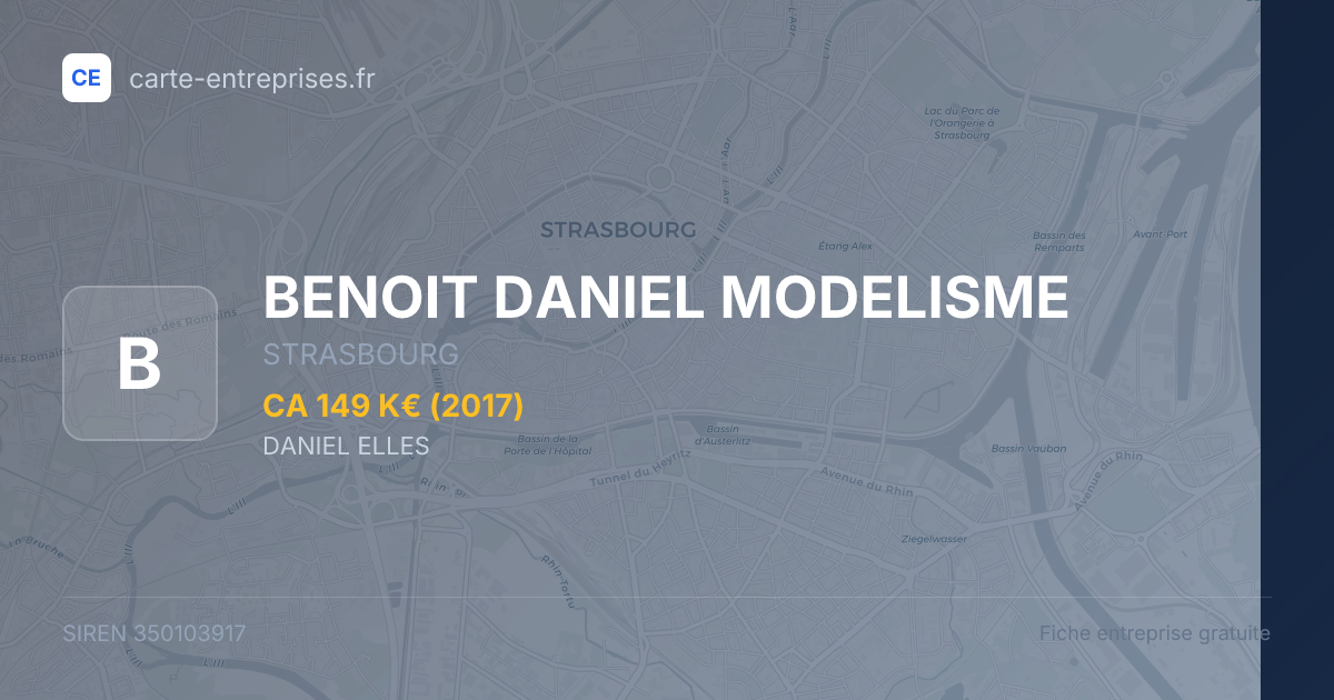 BENOIT DANIEL MODELISME — 350103917 — fiche entreprise