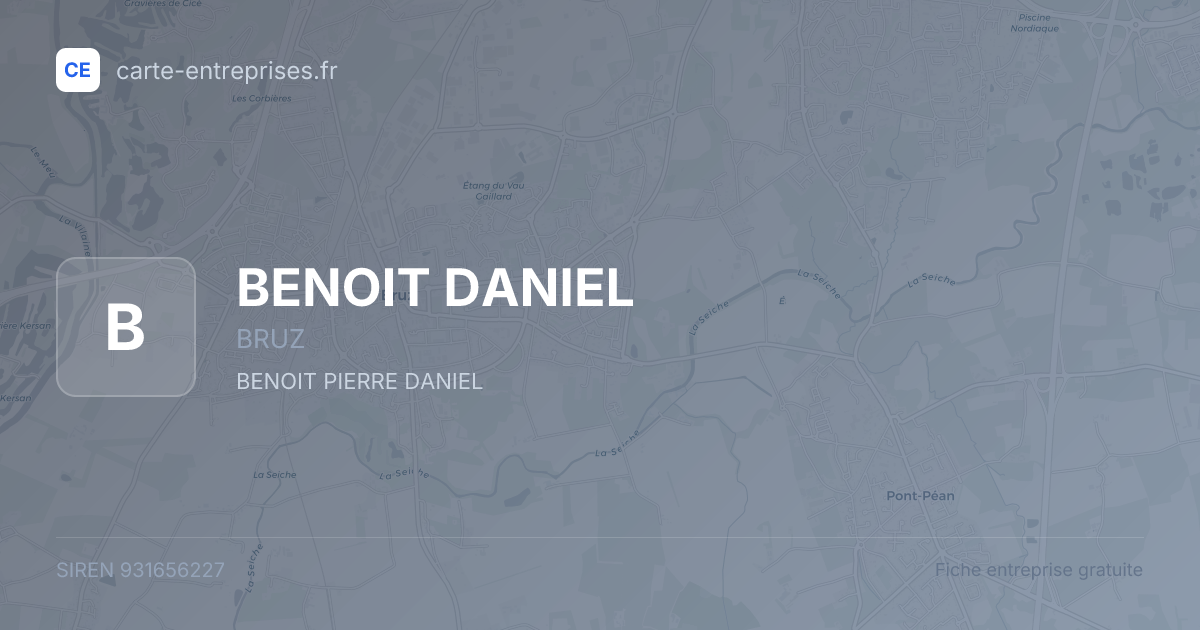 BENOIT DANIEL — 931656227 — fiche entreprise