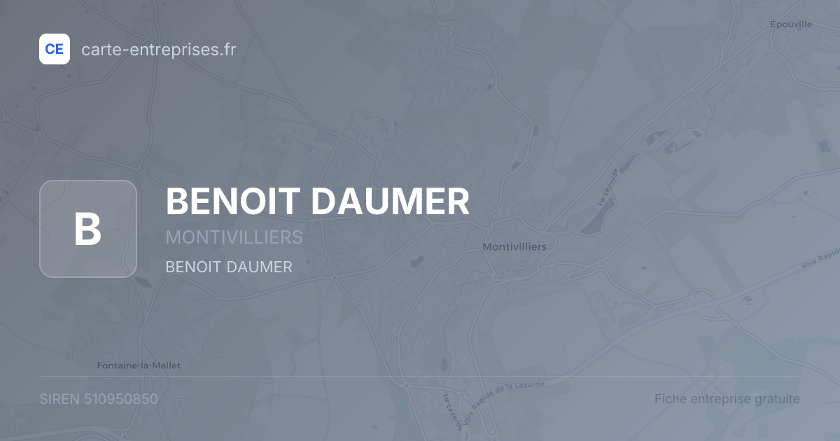 BENOIT DAUMER — 510950850 — fiche entreprise