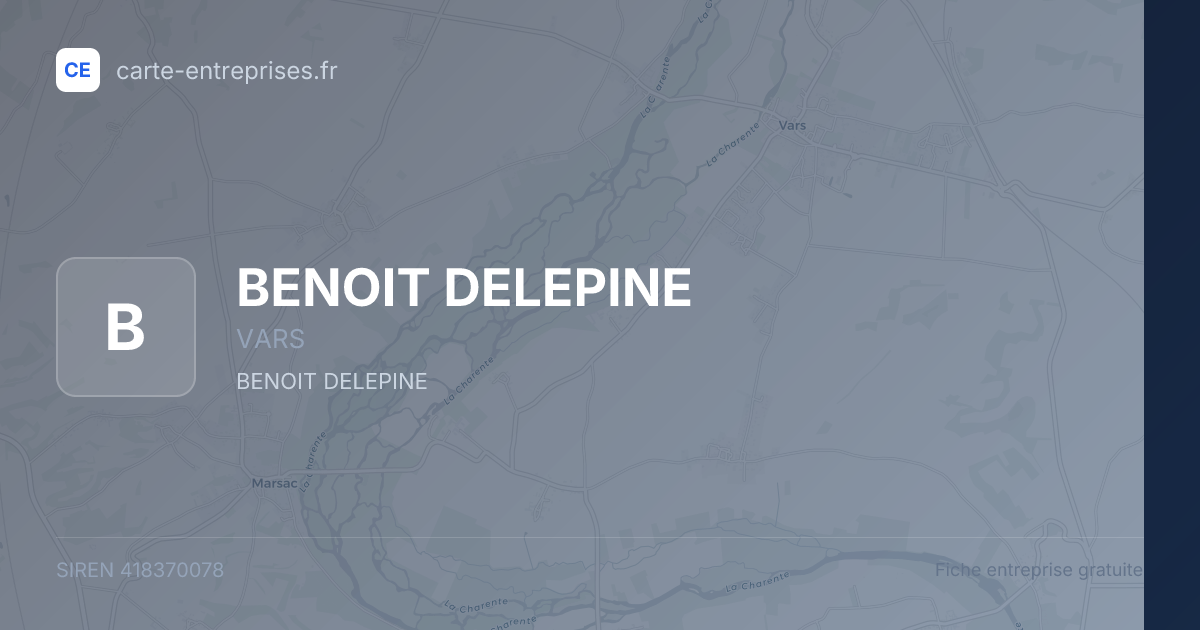 BENOIT DELEPINE — 418370078 — fiche entreprise