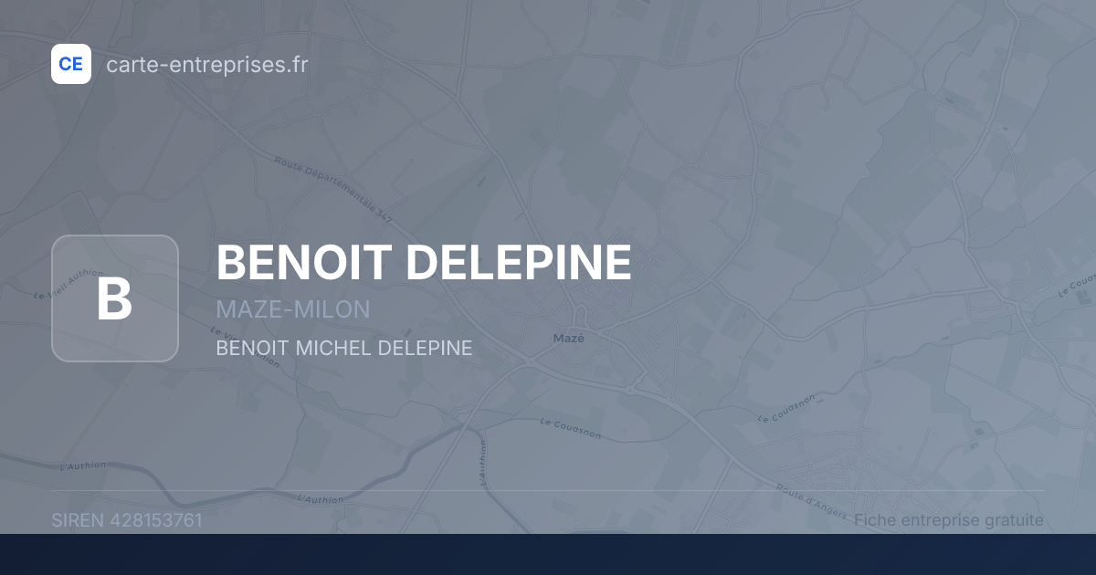 BENOIT DELEPINE — 428153761 — fiche entreprise