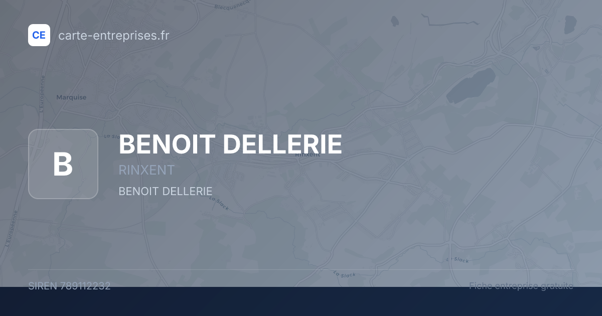 BENOIT DELLERIE — 789112232 — fiche entreprise