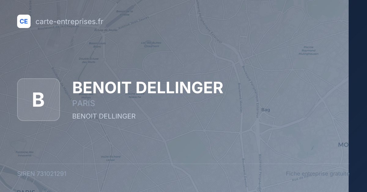 BENOIT DELLINGER — 731021291 — fiche entreprise