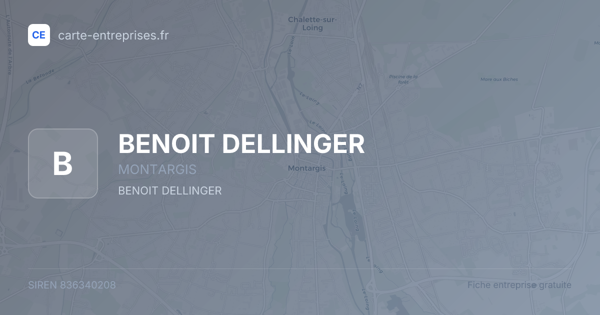 BENOIT DELLINGER — 836340208 — fiche entreprise