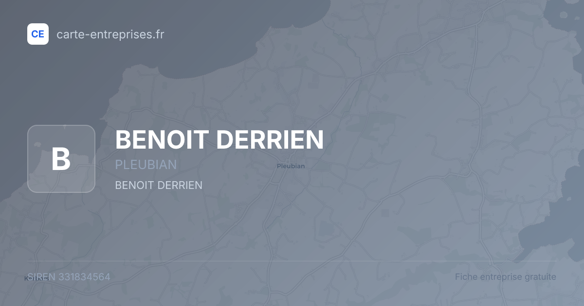 BENOIT DERRIEN — 331834564 — fiche entreprise