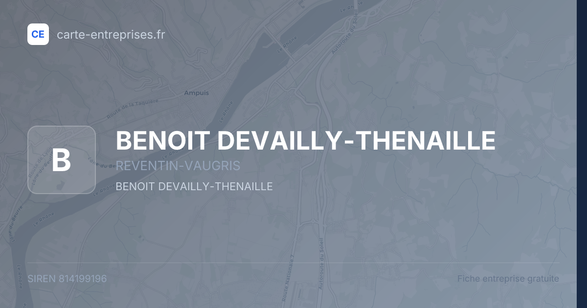 BENOIT DEVAILLY-THENAILLE — 814199196 — fiche entreprise
