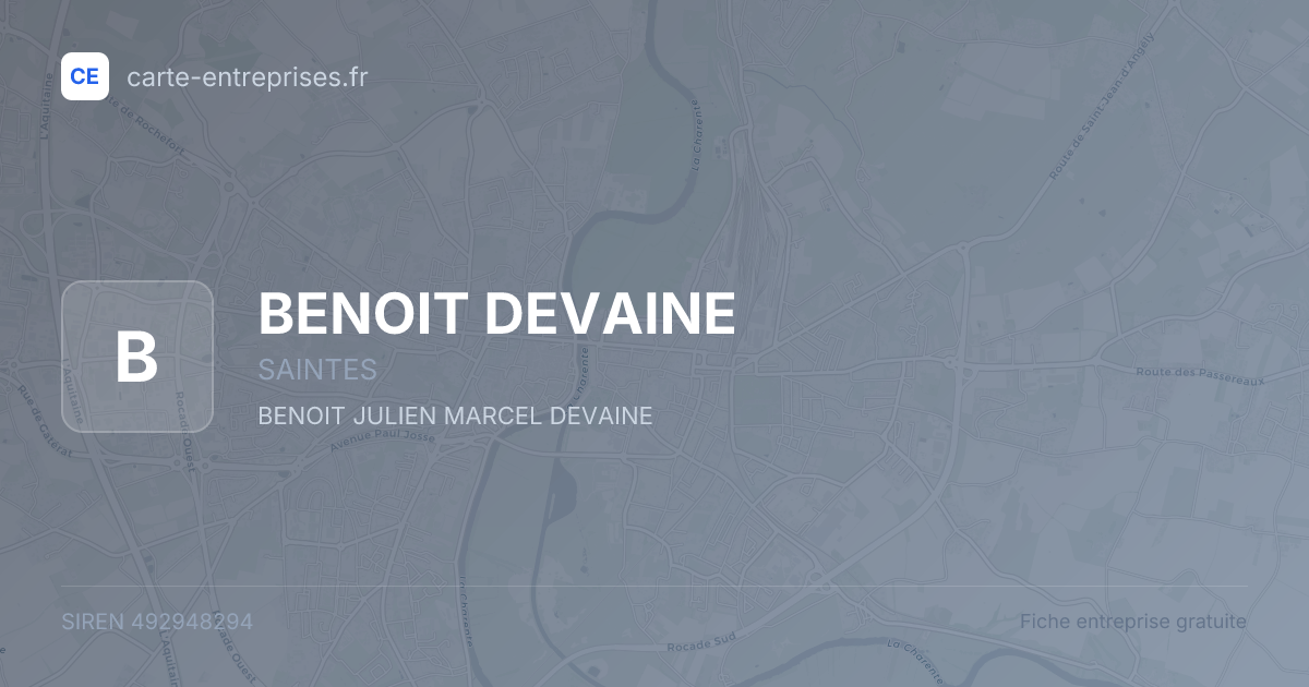 BENOIT DEVAINE — 492948294 — fiche entreprise