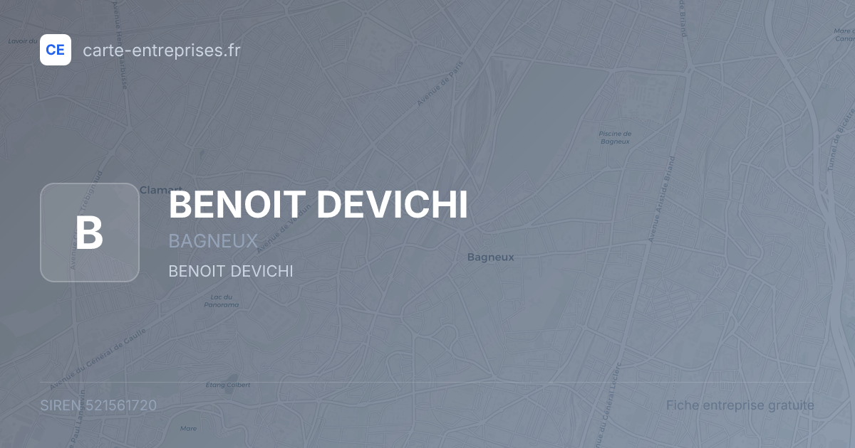 BENOIT DEVICHI — 521561720 — fiche entreprise