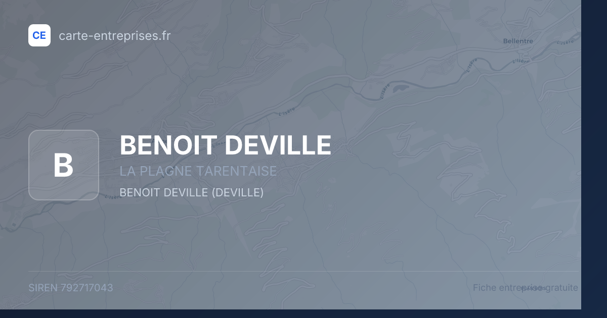 BENOIT DEVILLE — 792717043 — fiche entreprise