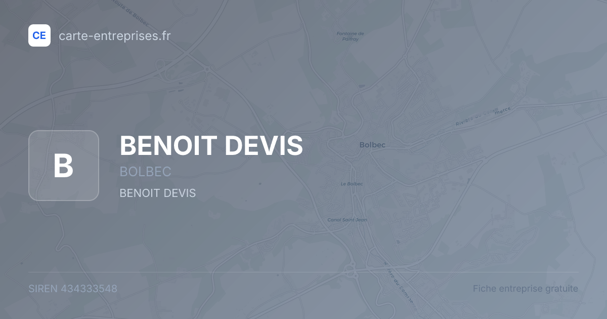BENOIT DEVIS — 434333548 — fiche entreprise