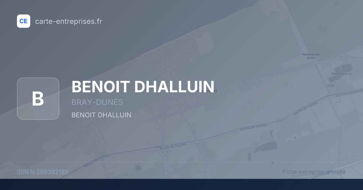 BENOIT DHALLUIN — 389382185 — fiche entreprise