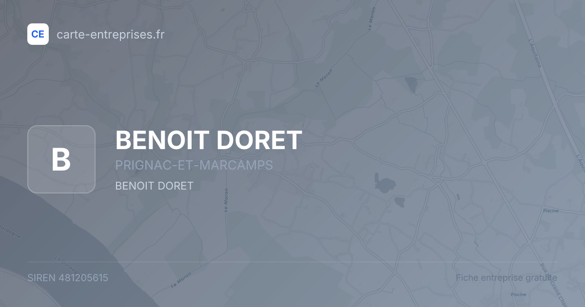 BENOIT DORET — 481205615 — fiche entreprise