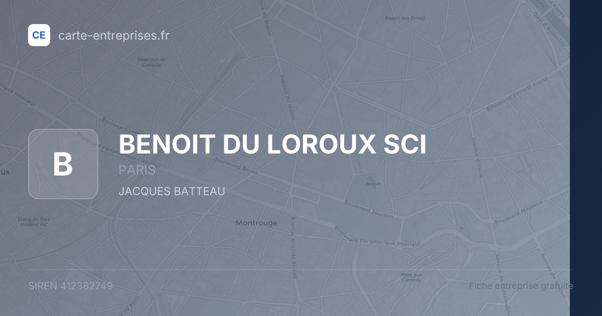 BENOIT DU LOROUX SCI — 412382749 — fiche entreprise