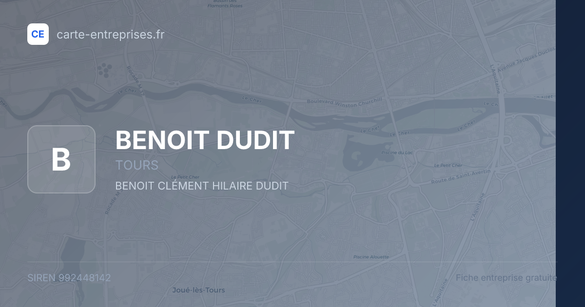 BENOIT DUDIT — 992448142 — fiche entreprise