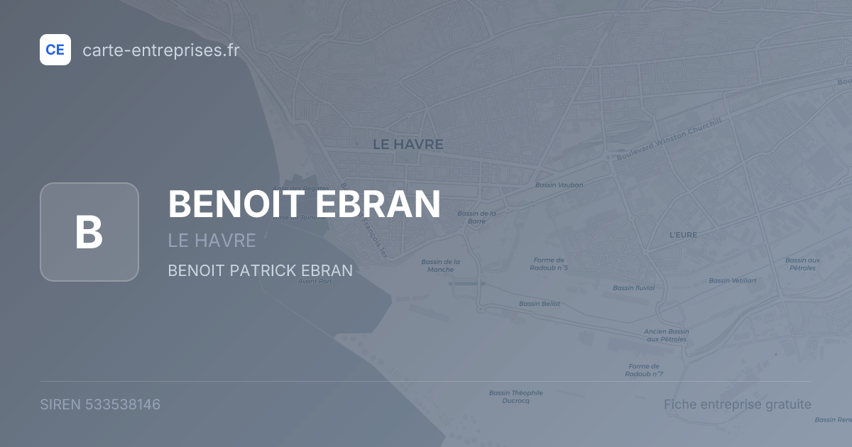 BENOIT EBRAN — 533538146 — fiche entreprise