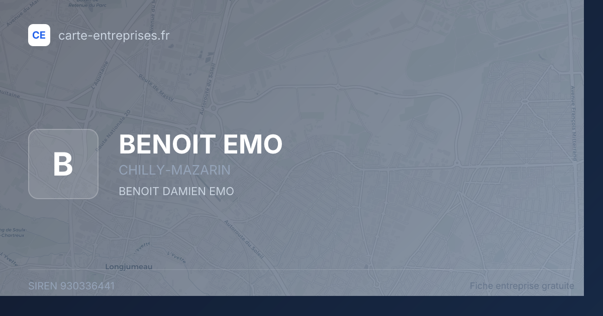 BENOIT EMO — 930336441 — fiche entreprise