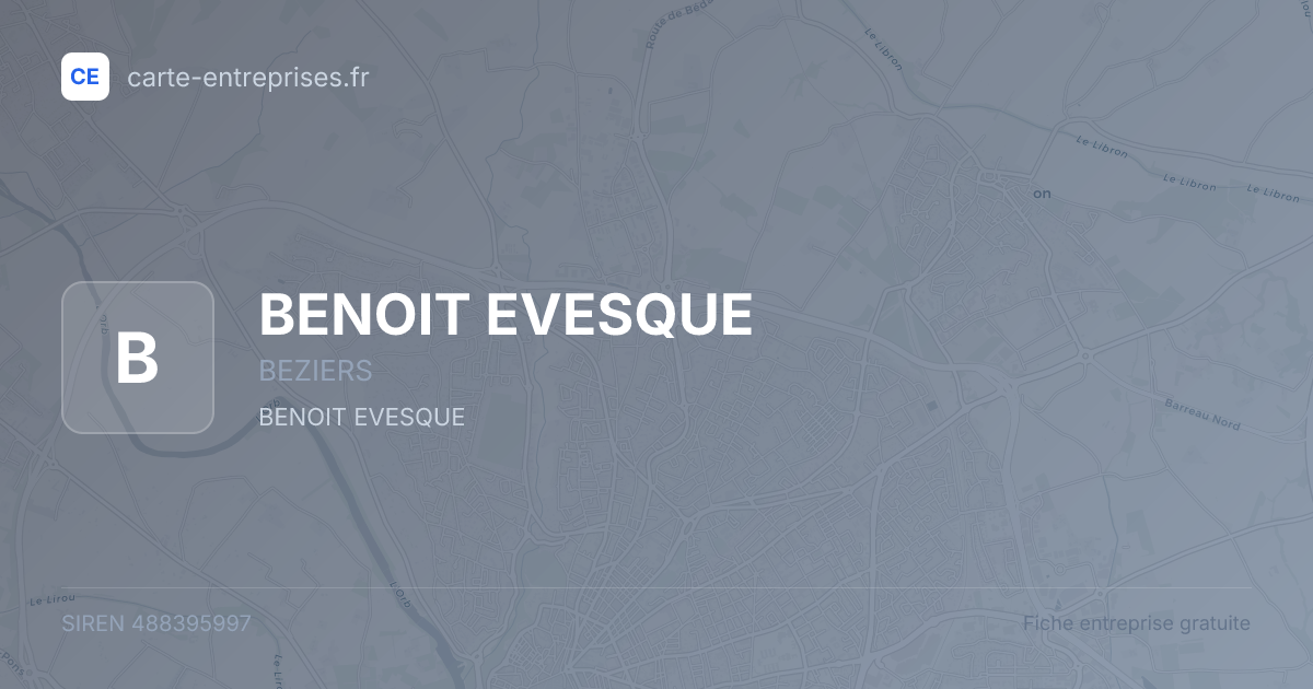 BENOIT EVESQUE — 488395997 — fiche entreprise