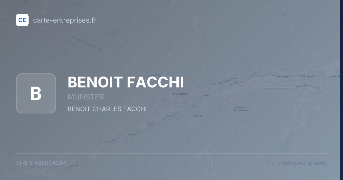 BENOIT FACCHI — 485024244 — fiche entreprise