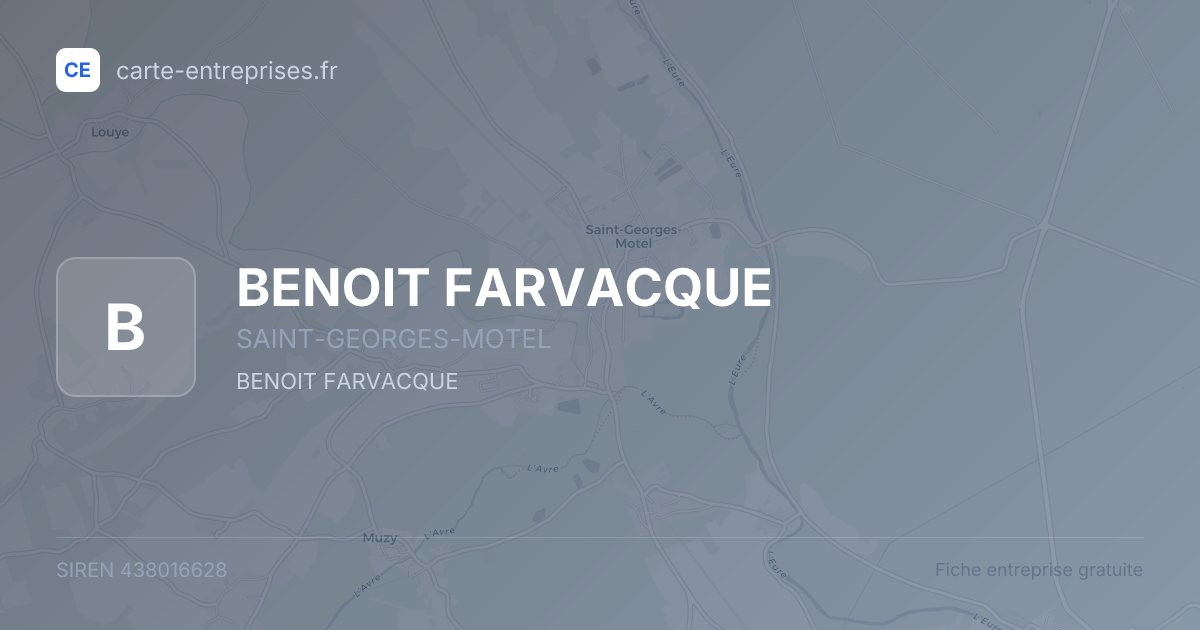 BENOIT FARVACQUE — 438016628 — fiche entreprise