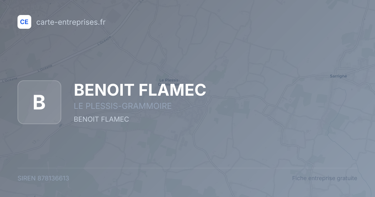 BENOIT FLAMEC — 878136613 — fiche entreprise