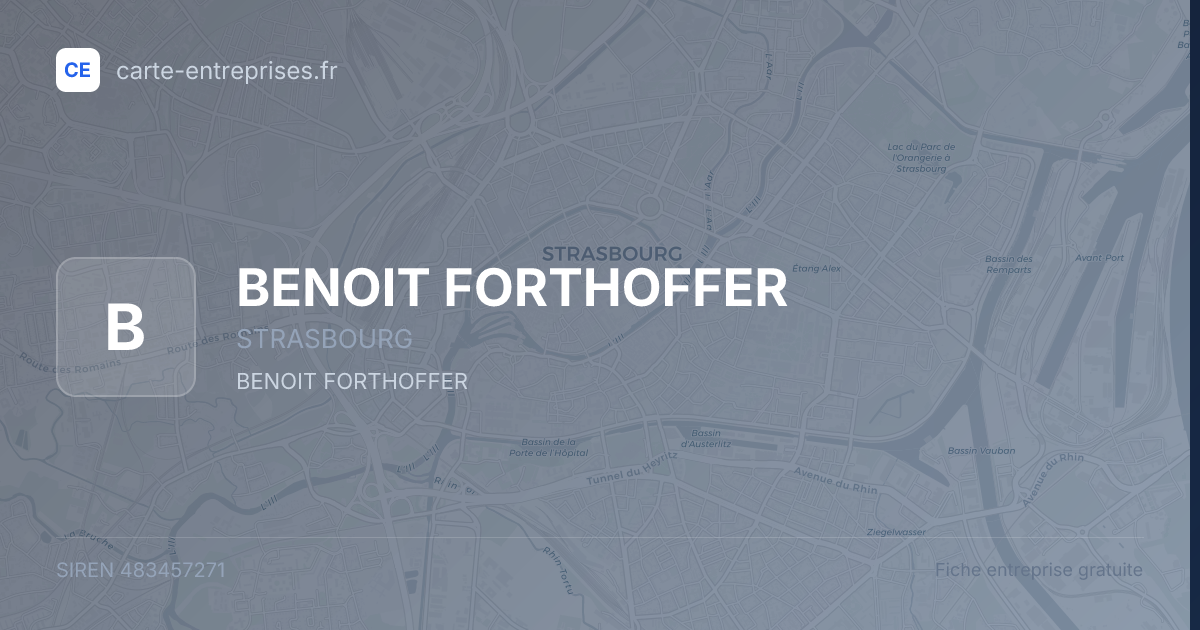 BENOIT FORTHOFFER — 483457271 — fiche entreprise