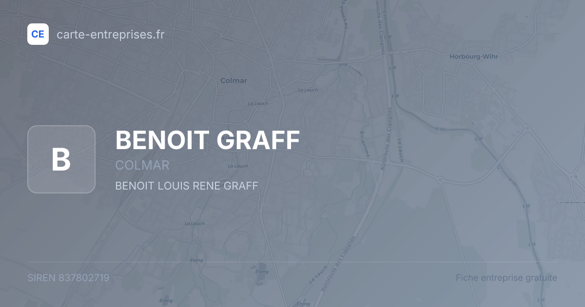 BENOIT GRAFF — 837802719 — fiche entreprise
