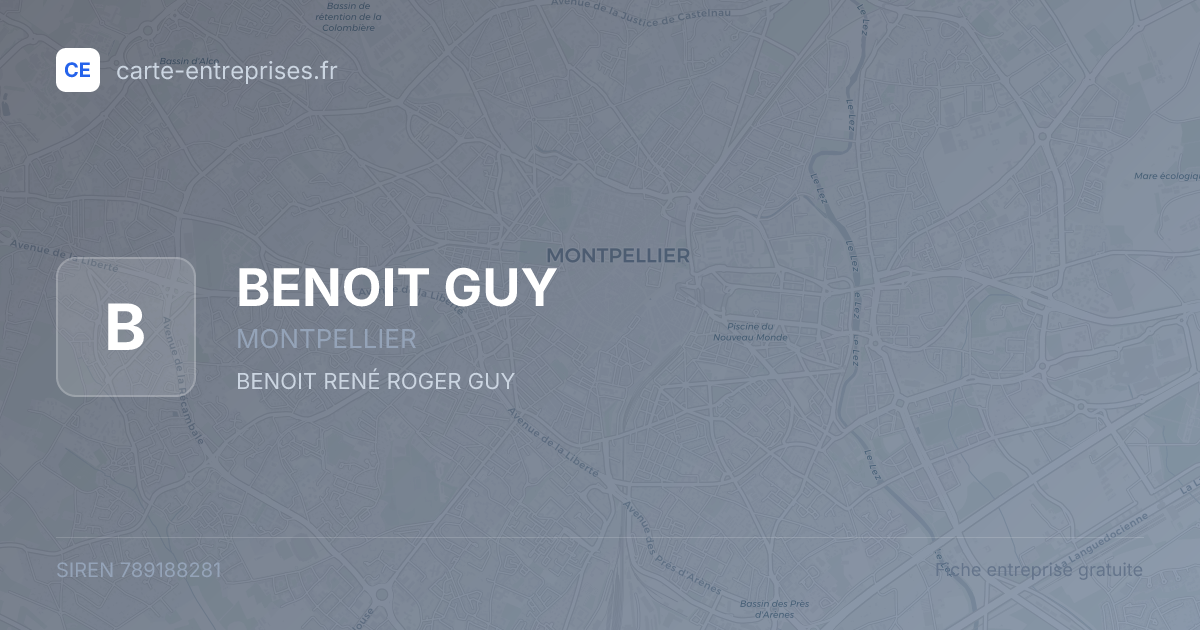 BENOIT GUY — 789188281 — fiche entreprise