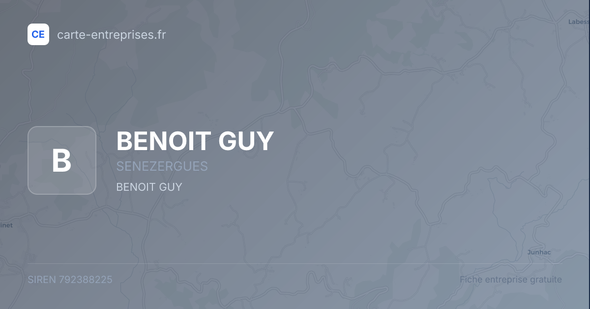 BENOIT GUY — 792388225 — fiche entreprise
