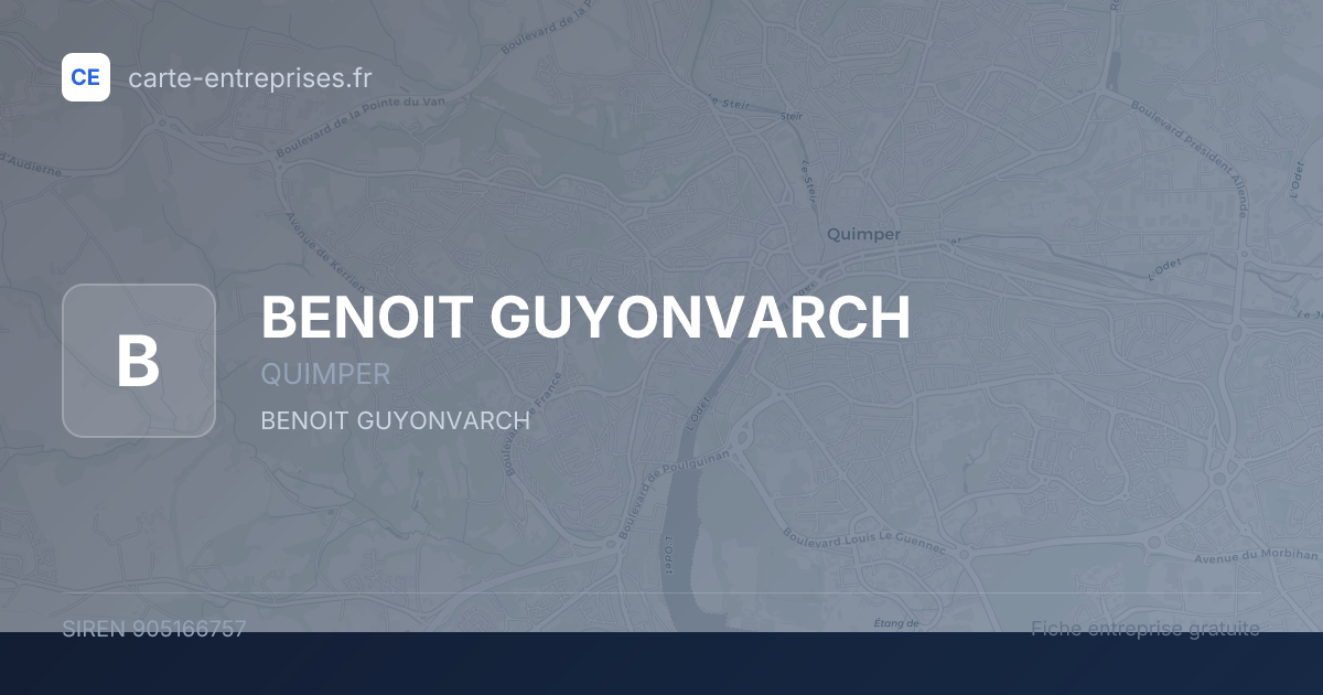 BENOIT GUYONVARCH — 905166757 — fiche entreprise