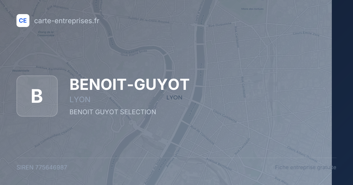 BENOIT-GUYOT — 775646987 — fiche entreprise