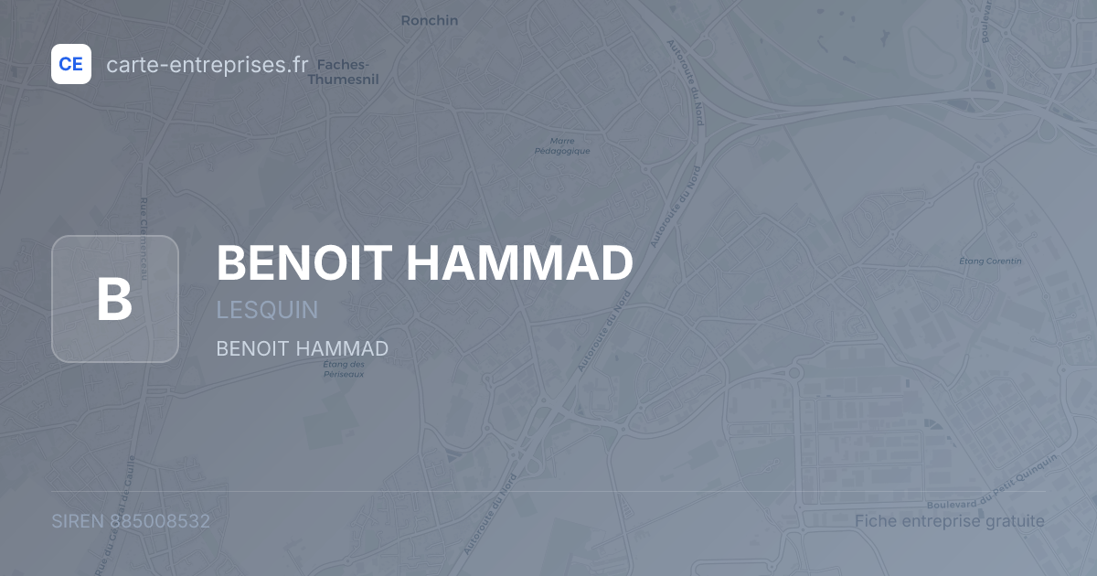 BENOIT HAMMAD — 885008532 — fiche entreprise